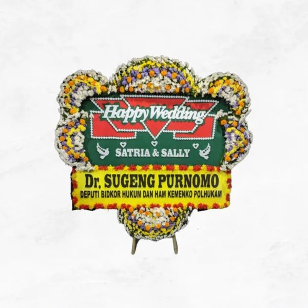 Bunga Papan Ucapan Wedding - B001