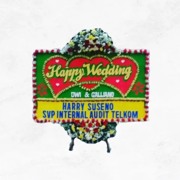 Bunga Papan Ucapan Wedding - B002
