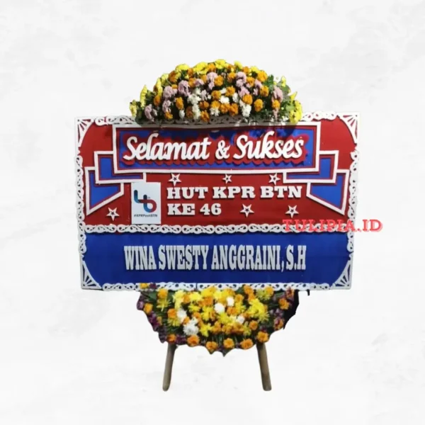 bunga papan ucapan selamat dan sukses hut kpr btn