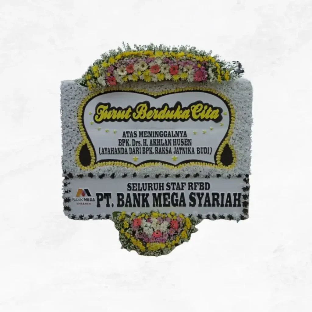 Bunga Papan Duka Bandung Buli-Buli Putih